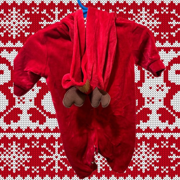 Miniwear Classics Christmas Sleeper Size 0-3M Baby Regular Long Sleeve Red - Picture 3 of 4